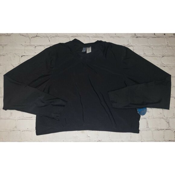 Nwt Decree Women's Black Size 2X Rash Guard Long-Sleeve Swim Shirt - Picture 1 of 2
